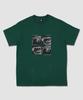 CAMEL WORK Eyes And Mouse Short Sleeve T-Shirt (Dark Green)