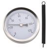 Pipe Thermometer Temperature Gauge For Heating Applications Robust Housing Temperature Range 0-120 C 63mm Diameter Silver Black