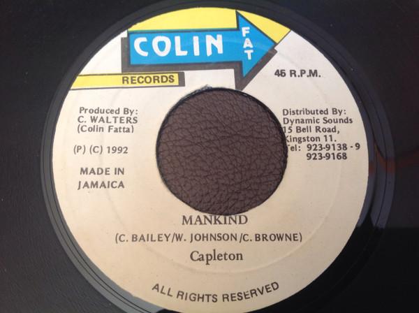 

7inch Record CAPLETON Mankind none Colin Fat Recor 1992 Jamaica Reggae Ska Dub Used