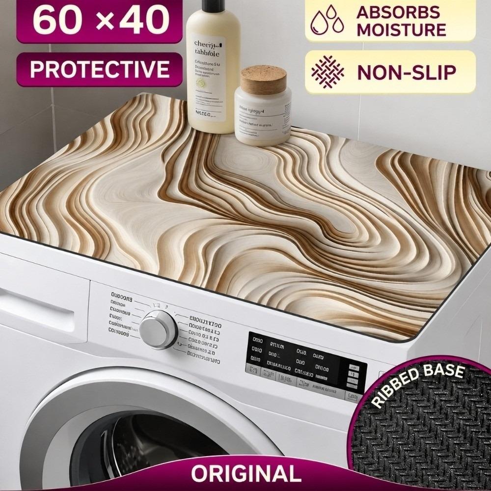 Absorbent Washing Machine Top Protector Pad Non Slip Bathroom Carpet Home