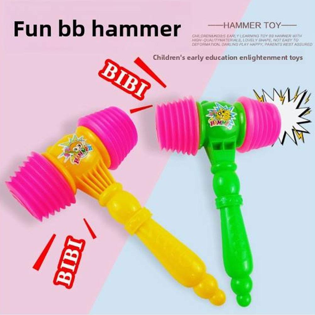 Large Plastic Squeaky Hammer with Whistle Squeaky Toy Sound Hammer Party Supplies Jokes Toy Vocal Knocking Knocking Hammer Toy