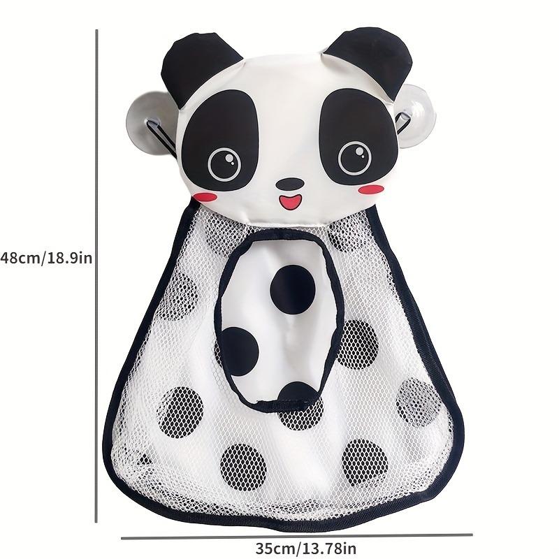 1pc Cute Panda Bath Toys Mesh Net Storage Bag Strong Suction Cups Bath Game Bag Bathroom Organizer Water Toys