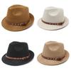 Vintage Suede Felt Hat With Knot And Embroidery For Men Women