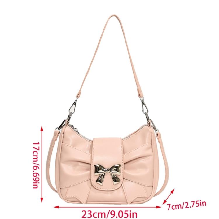 Women Underarm Bag Bowknot Shoulder Bag Korean Style Messenger Bag Shopping Bag
