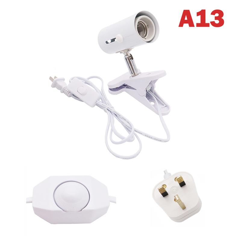 Zestaw lamp gadów Uva + Uvb Clip-On Ceramiczny uchwyt na światło Turtle Basking Uv Heating