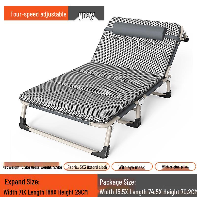 Multipurpose Folding Recliner: Single Bed for Home, Office or Camping