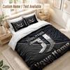 Custom Name Bedding Set 3 PiecesJuventus FC Print Duvet Cover + 2 Pillowcases Soft Bed Decor