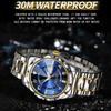 Men Quartz Watch Waterproof Date Week Luminous Wristwatch Stainless Steel Watch Business Clock