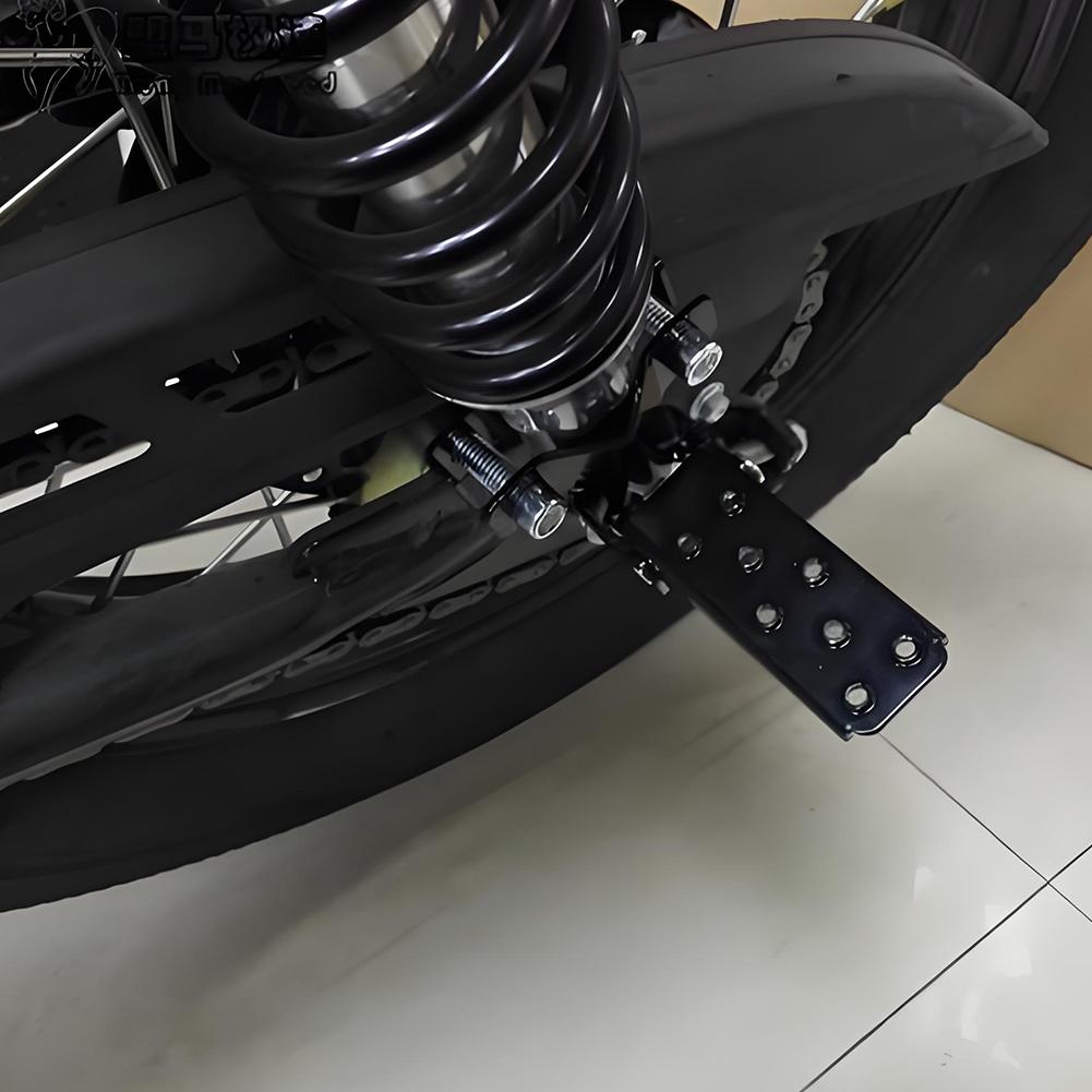 1/2 Paar Motorrad Metall Fußrasten Pedale Klappbar Schwarz Motorrad Sozius Fußrasten Retro Motorrad Klappbare Fußrasten