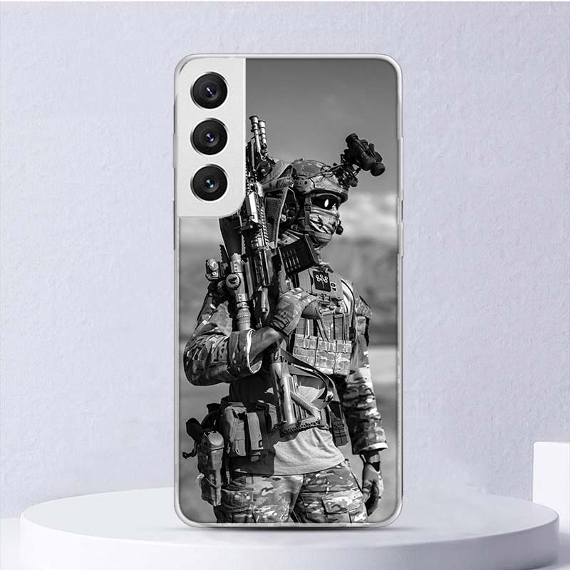 Military Army Special Forces Soft Case For Samsung Galaxy S25 S24 S23 S22 Ultra Phone Cover S20 FE S21 Plus S25 Edge + Funda Coq
