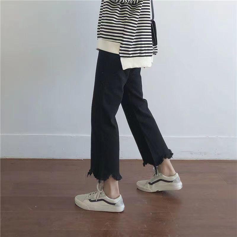 Women s American Retro High-Waist Gray Wide-Leg Jeans XS