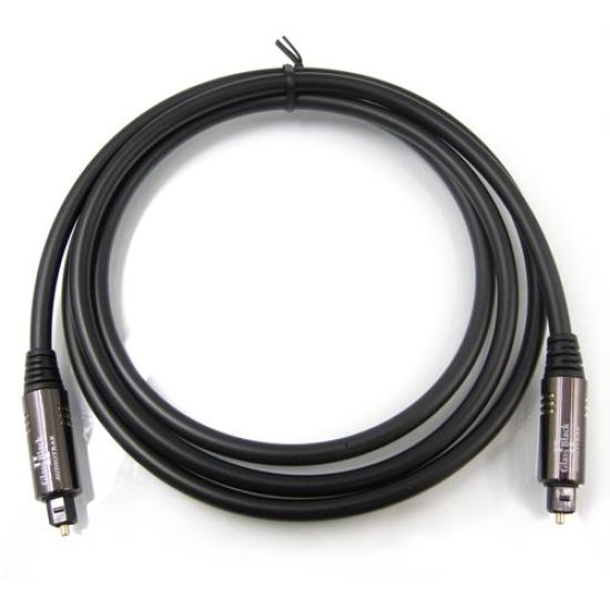 WiseTech AUDIOTRAK Glass Black II Plus Optical Digital Cable 3.0m