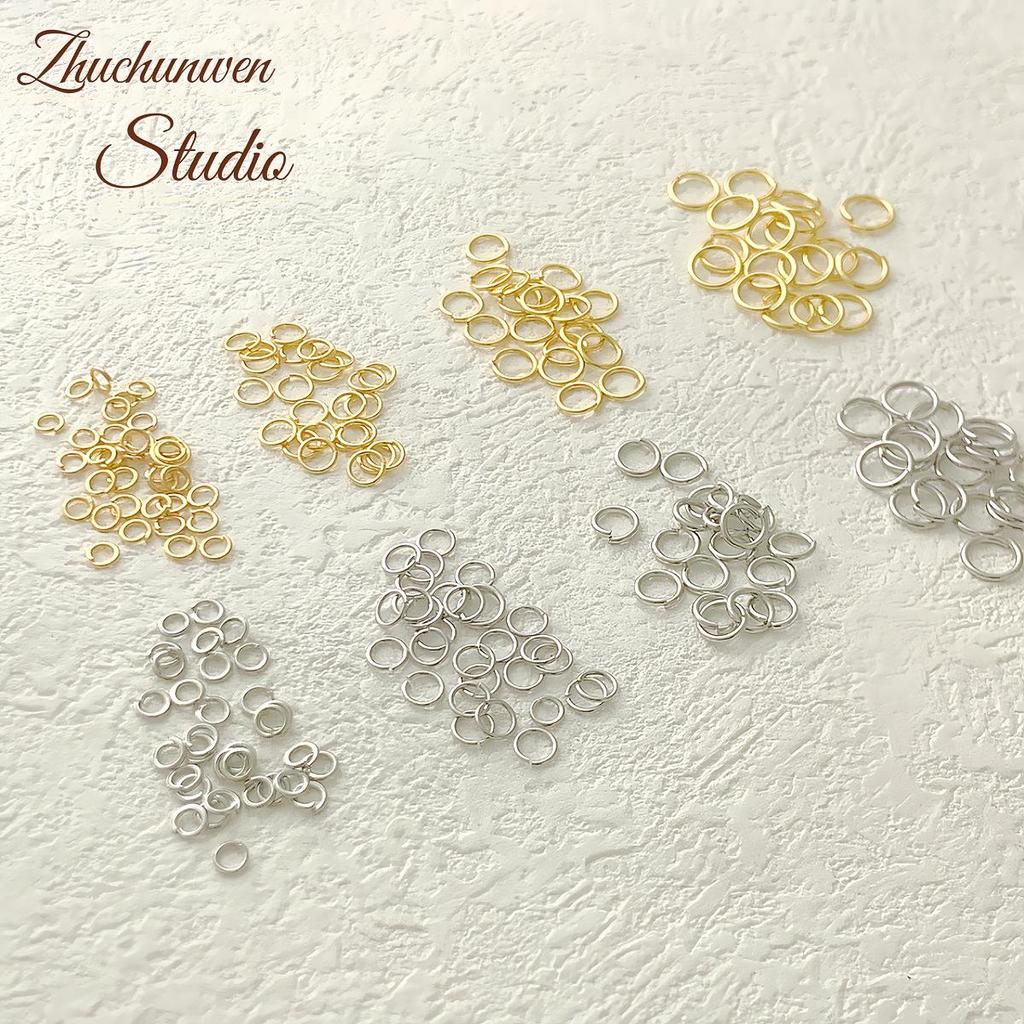 18K Gold Plated Copper Jump Ring - Color Retention, Welded, Closed, Single Loop for DIY Jewelry Accessories