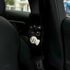 1PC Black Cat & Fish Decor Car Shoulder Pad Cover Fashionable Elegant Design Comfort Enhancer Fits Most Vehicles