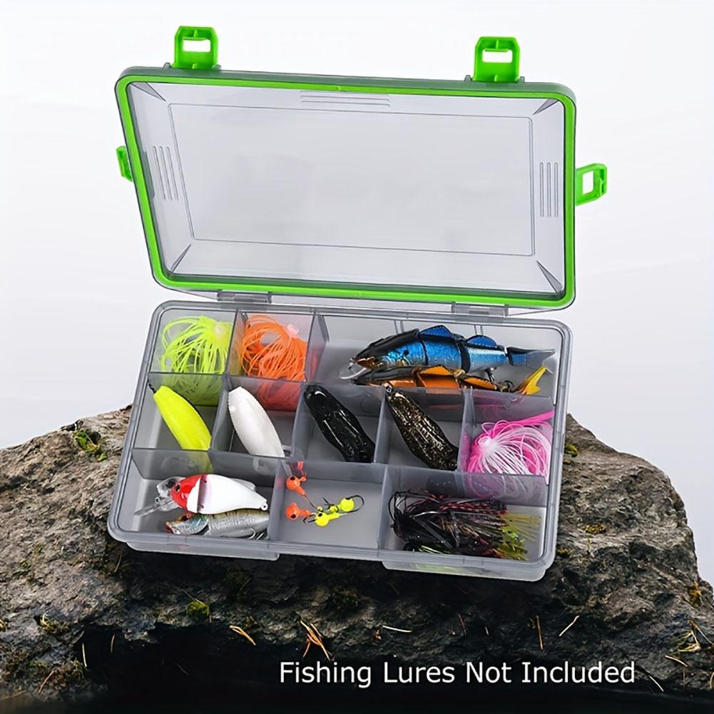 Tackle Box Waterproof Fishing Storage Lure Box Adjustable Blade Monolayer Tool Box For Freshwater Saltwater