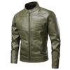 Men's Retro PU Stand Collar Leather Jacket for Spring/Autumn 2025 - Casual Motorcycle Style