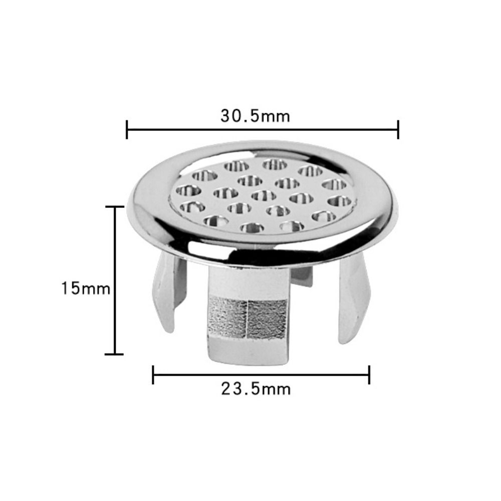 Electroplated Surface Sink Overflow Cover Plastic Overflow Ring Cover Basin Trim Ring  Kitchen