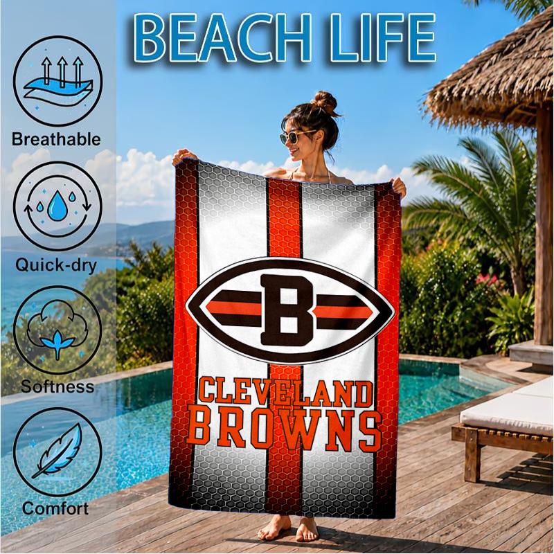 Cincinnati Browns Legacy Beach Towel, Microfiber Beach Towel, Perfect For Pool, Beach, Travel, Home Decor Beach Party Fan Gifts