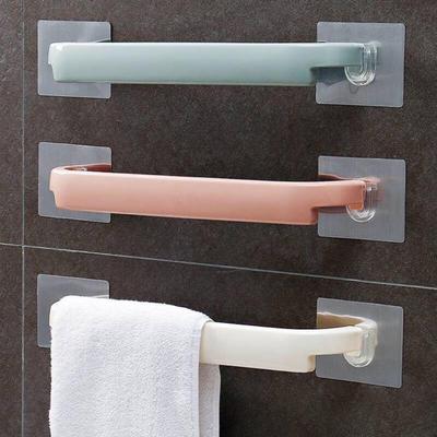 Mehrfarbiger Handtuch-Wandbehang, selbstklebender Stangen-Hakenhalter, kein Bohren, Handtuchhalter, Multifunktions-Handtuch-Aufbewahrungsregal