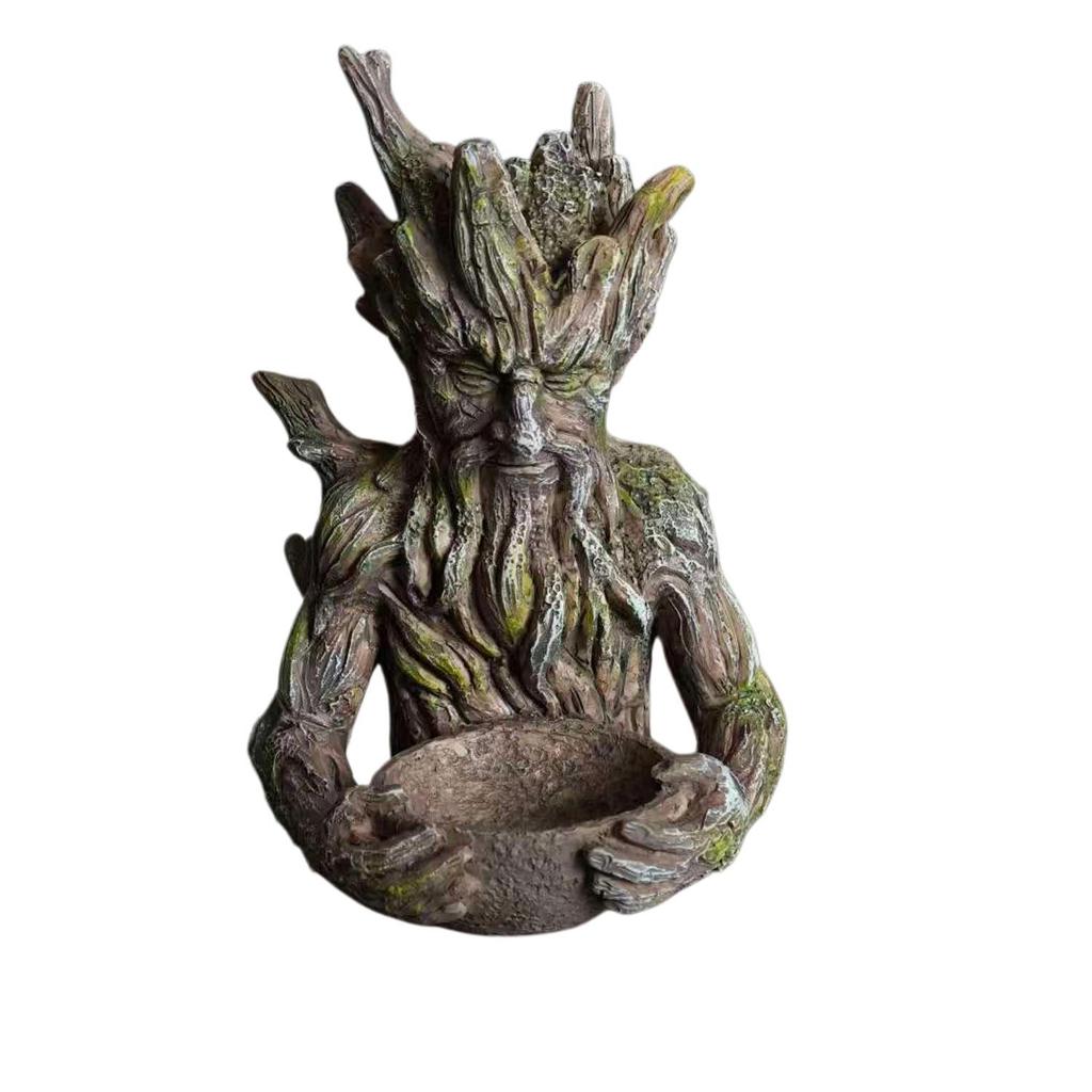Bigfoot Treant Resin Bird Feeder for Outdoor Courtyard