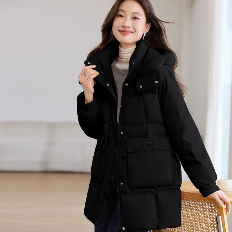 Hooded Cotton Clothes Women's Winter New Small Medium and Long Fashion Warm Loose Sports Cotton-padded Coat
