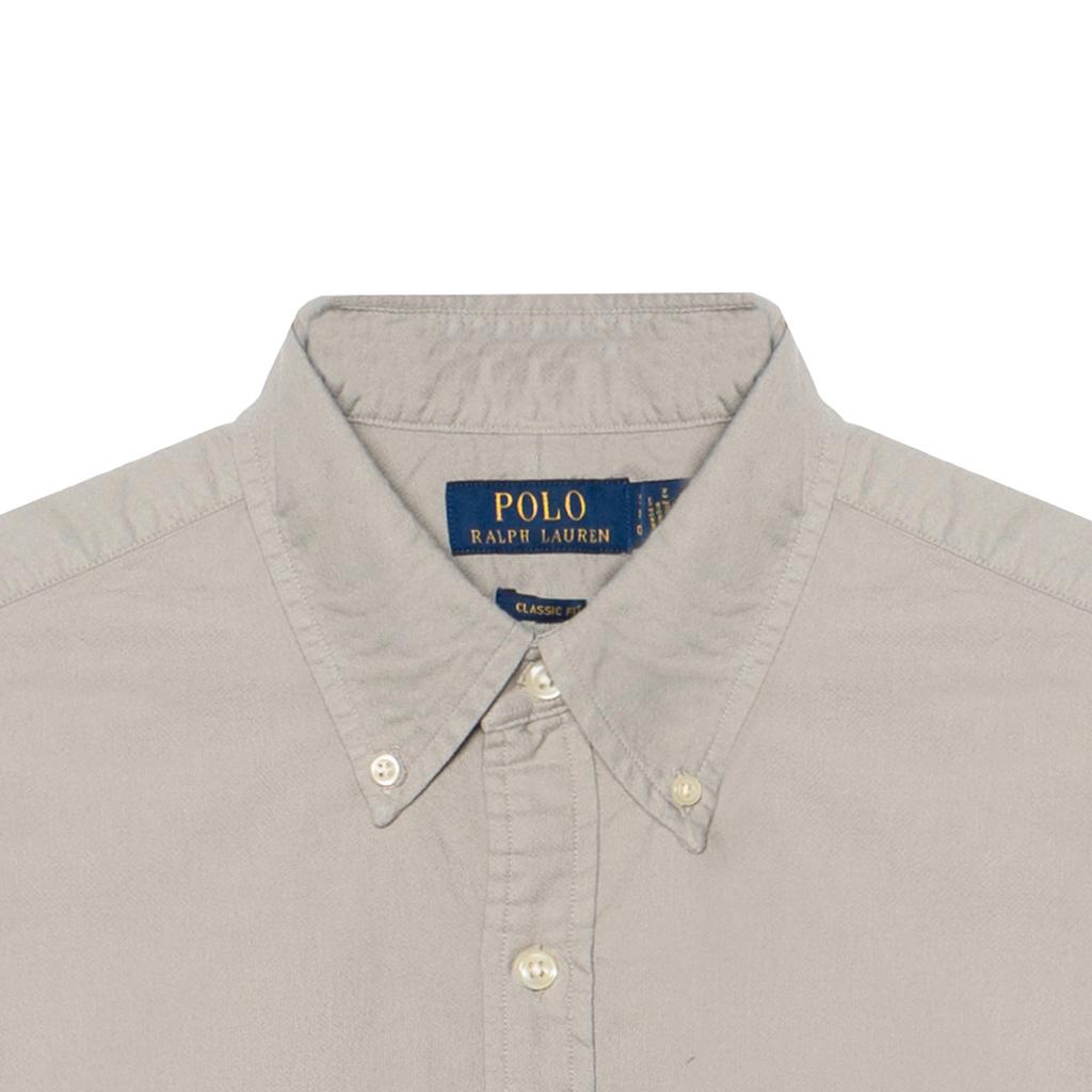 Polo Ralph Lauren Solid Color Logo Embroidered Short Sleeve Shirt Men shirts Gray 710843575-003