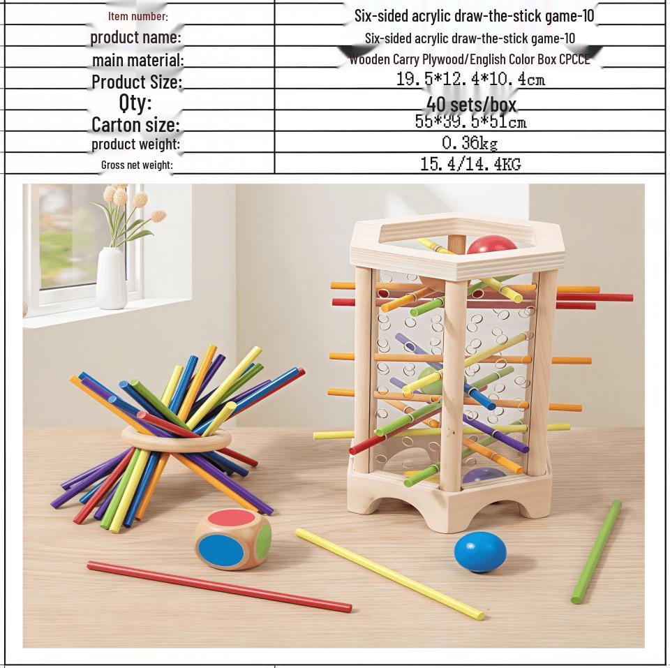 Cross-Border Montessori Wooden Dice Game for Kids – Educational, Colorful Math and Parent-Child Interaction Toy