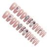 Pink Fake Nails with Full Flash Glitter Decor Charming Comfortable To Wear Manicure Nails for Daily and Parties Wearing