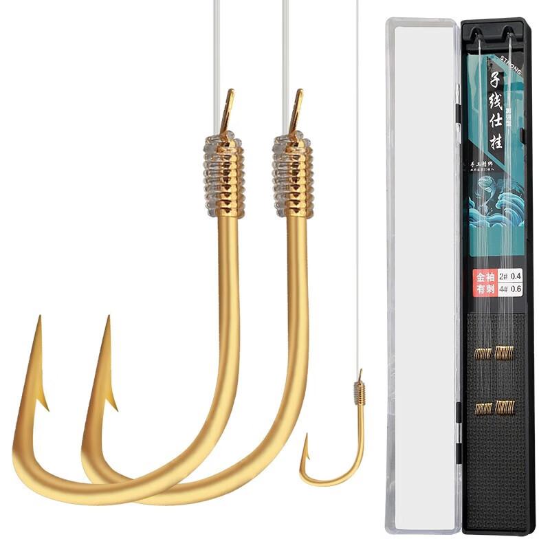 Двойные рыболовные крючки Shensha с поводком, готовые к использованию