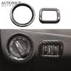 2pc Carbon Fiber Color Headlight Switch Decorative Cover Trim Fit for Dodge Journey JCUV 2013 2014 2015 2016 2017 2018