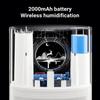 Tragbarer kabelloser Luftbefeuchter, wiederaufladbar, 2000 mAh, batteriebetrieben, Ultraschall, kühles Wasser, Aroma-Diffusor mit LED-Lampe