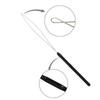 10 pcs Hair Extensions Loop Needle Pulling Hook Tool Needle Threader Loop Tool for Silicone Microlink Beads