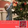 9pcs Christmas Ball Decoration For Xmas Tree Bauble Ball Shiny Hanging Ornament For New Year Christmas Party Home Decoration