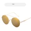 Retro Double Bridges Sunglasses  Men Luxury Brand Designer High Quality Metal Sun Glasses Fashion Women Round Glasses Uv400