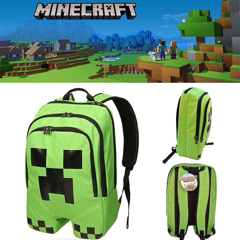 Minecraft Creeper Green Backpack For School Travel And More Large Capacity And Durable Oxford Cloth Material