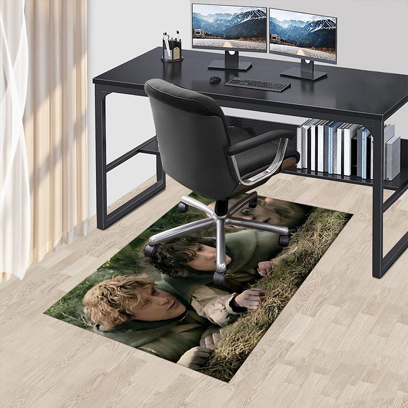 

hobbit adventure Polyester Office Carpet Chair Mats, Home Decor Dormitory Floor Protector with Anti-Skid Backing, Large Area Coverage,Christ 60cm by 90cm