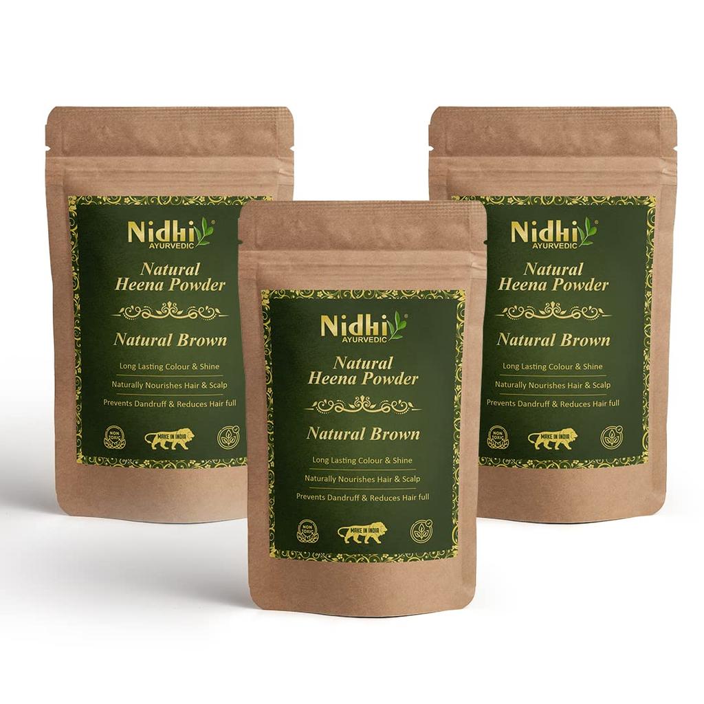 Nidhi 100% Pure Henna Powder for Hair Colour (Mehandi) | for Hair (100)