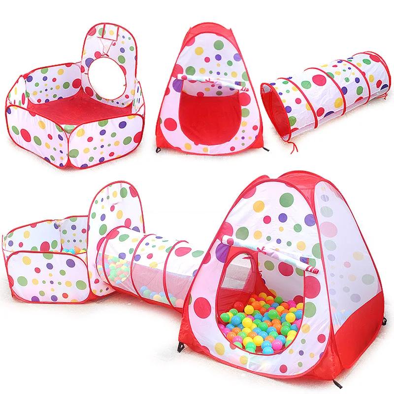 Kids Tent Ball Pool Balls Portable Baby Playground Playpen Children Large Pit with Tunnel Baby Park Camping Pool Baby Play House