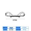 White Nickel-Plated Zinc Alloy Double-Headed Dog Leash Hook