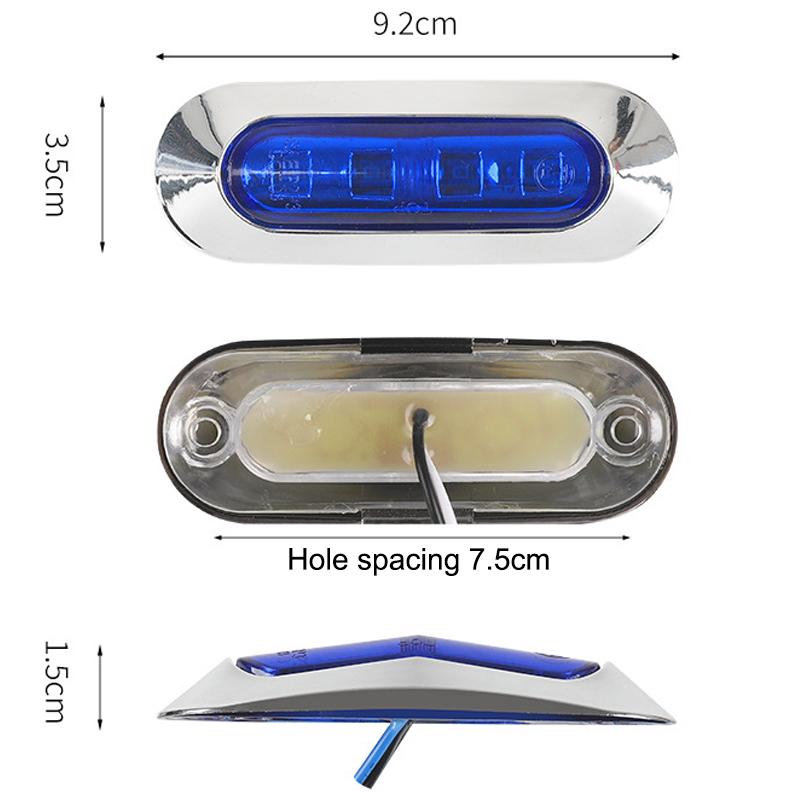 2Pcs 12V-24V Boat Navigation Led Boat Navigation Lights Waterproof For Marine Yacht Boat Signal Lamp