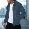 Men Coat Hooded Drawstring Long Sleeve Zipper Closure Casual Jacket with Pockets Solid Color