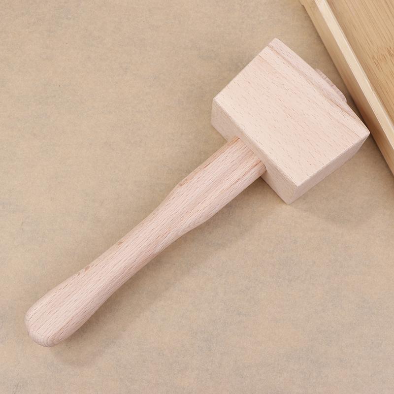 DIY Leder Buche Massivholzbearbeitungshammer Zimmermann Holzbearbeitungshammer Holzhammer Handbetriebene Werkzeuge
