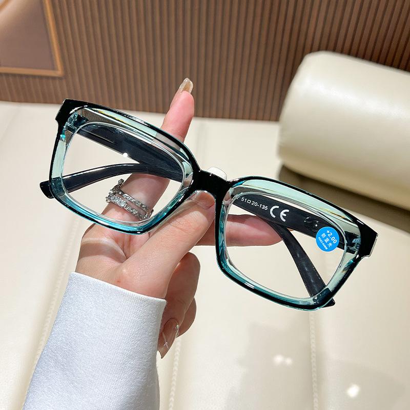 Vintage Anti Blue Light Square Reading Glasses Women For Man Myopia Customize Prescription Optical Presbyopia Frame 1.0 To 4.0