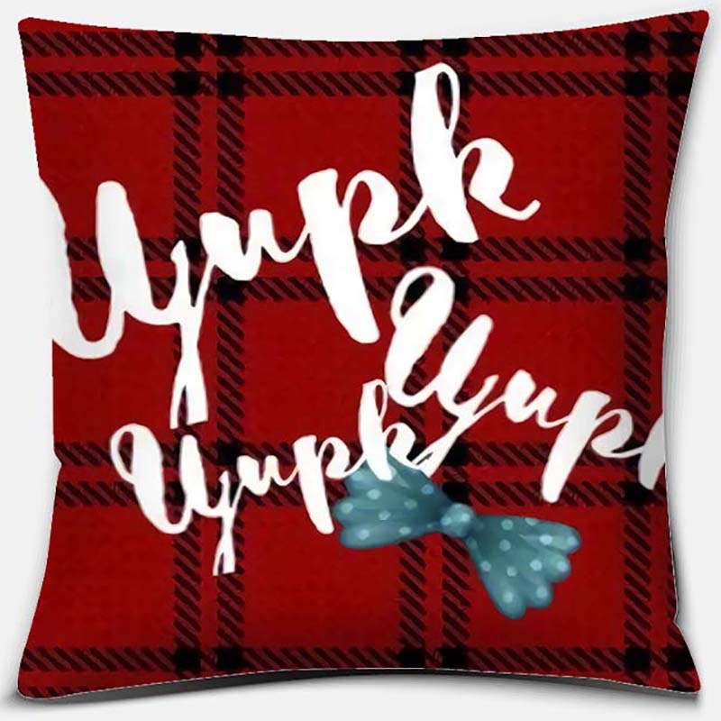 Christmas Gifts, Santa Claus, Deer, Christmas Greetings, Merry Christmas Series Pattern Pillowcase Party Pillowcase Decoration