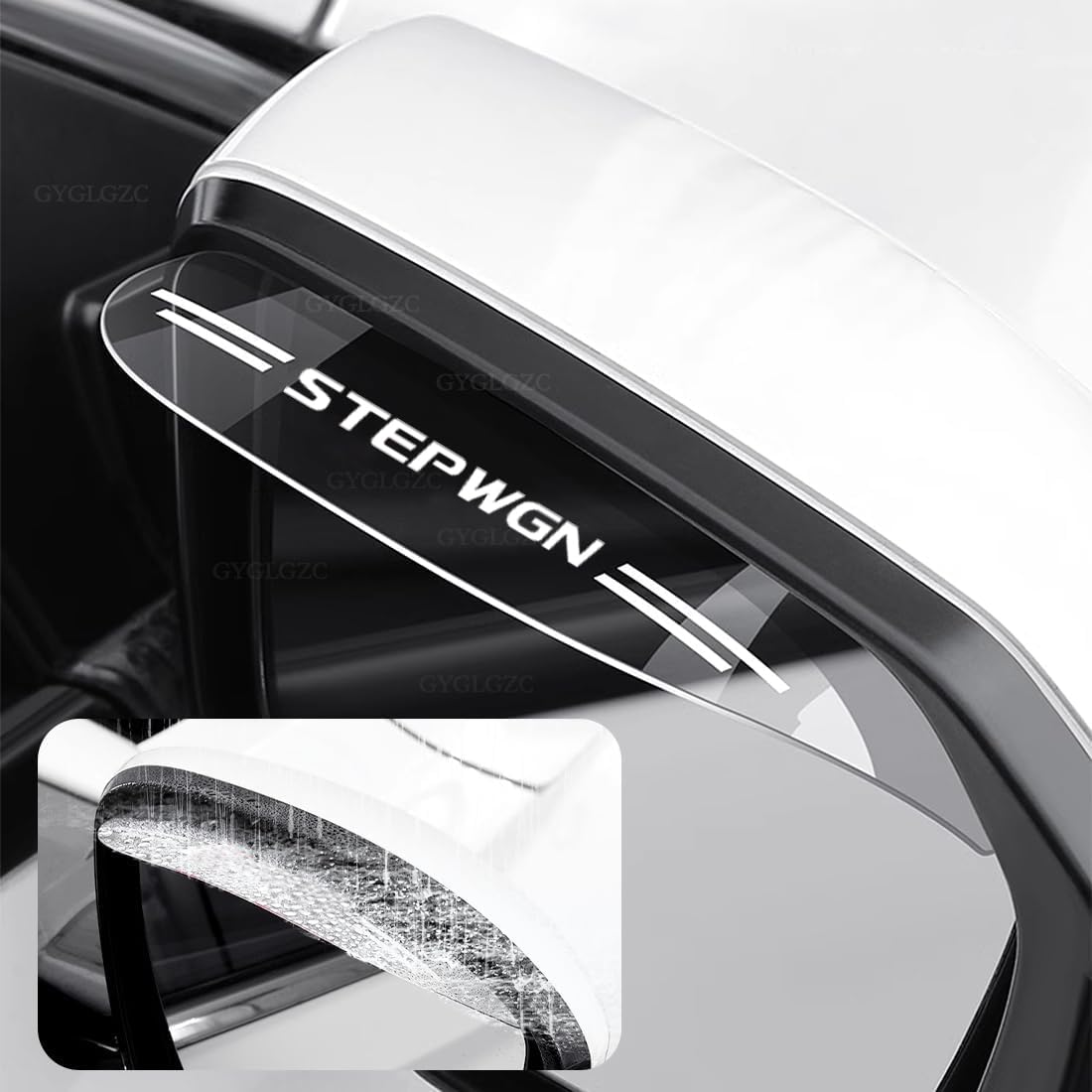 

(Step Wagon Only) Door Mirror Visor, Compatible with All Vehicles, Side Mirror Visors, Set Stepwagon