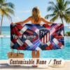 Custom Text Beach Towel, Soft Absorbent Swimming Multi-use TowelAtletico Madrid FC