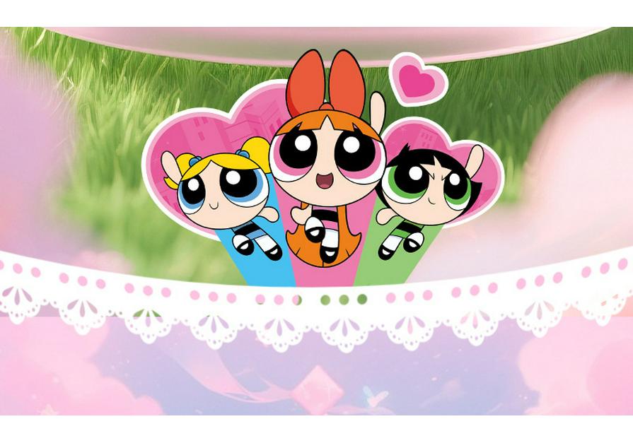 Powerpuff Girls Sakura Edition Plush Keychain Doll Charm Gift