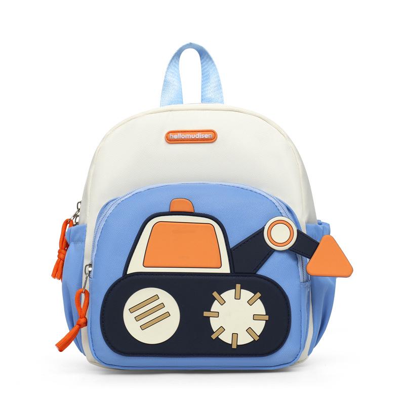 3-6 Years Cute Excavator Backpack for Kindergarten Boys & Girls