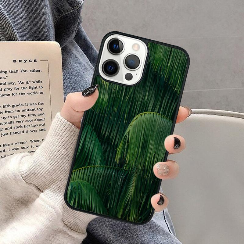 Tropical Palm Tree Banana Leaf Phone Case for iPhone 17 Air 16 16e 15 Plus for Apple 13 11 12 14 Pro Max Cover coque