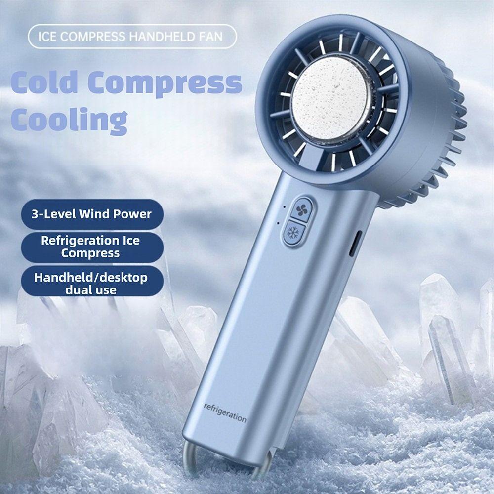 1 Seconds Instant Cooling Turbo Fan Foldable Electric Fan Handheld Cooling Fan Outdoor Camping